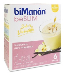 [181519] biManán Be Slim Batido Sabor Vainilla, 6 Sobres