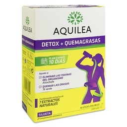 [183089] Aquilea Detox + Quemagrasas Sabor Piña, 10 Uds