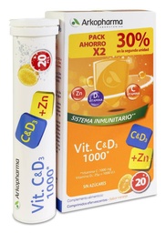 [200160] Duplo Arkopharma Vitamina C&D3 + Zinc, 20 Comprimidos