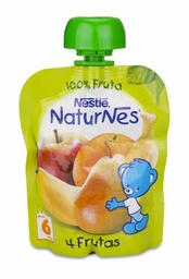 [173325] Nestlé Naturnes Puré 4 Frutas Bolsa, 90 g