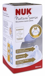 [184450] Nuk Nature Sense Biberón Silicona 150 ml Talla M 0-6 M, 1 Ud