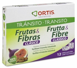 [168845] Ortis Tr nsito Frutas y Fibras Cl sico, 12 Comprimidos