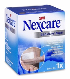 [183648] Nexcare Sensitive Tape Esparadrapo de Papel Piel 5 cm x 5 m, 1 Ud