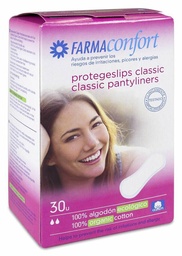 [150397] Farmaconfort Protegeslip Anatómicos Classic de Algodón Ecológico, 30 Uds