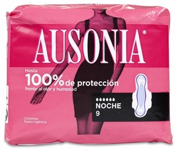 [173576] Ausonia Air Dry Compresa Noche con Alas, 8 Uds