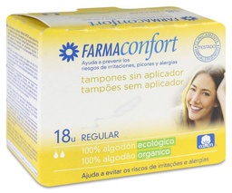 [162626] Farmaconfort Tampón sin Aplicador Algodón Regular, 18 Tampones