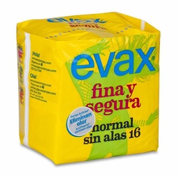 [173564] Evax Fina & Segura Compresa Normal Sin Alas, 16 Uds