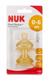 [167395] Tetina Latex Nuk First Choice Alimento T-1 L 2 U 