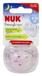 [196193] Nuk Chupete Freestyle Night Rosa, 1ud