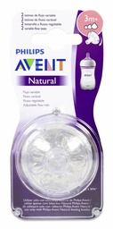 [168651] Avent Tetina Natural Flujo Variable, 2 Uds