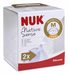 [183712] Nuk Natura Sense Tetina Silicona Talla M 0-6 M, 2 Uds