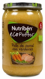 [192167] Nutriben Ecopotitos Pollo de Corral con Verduras, 235 g